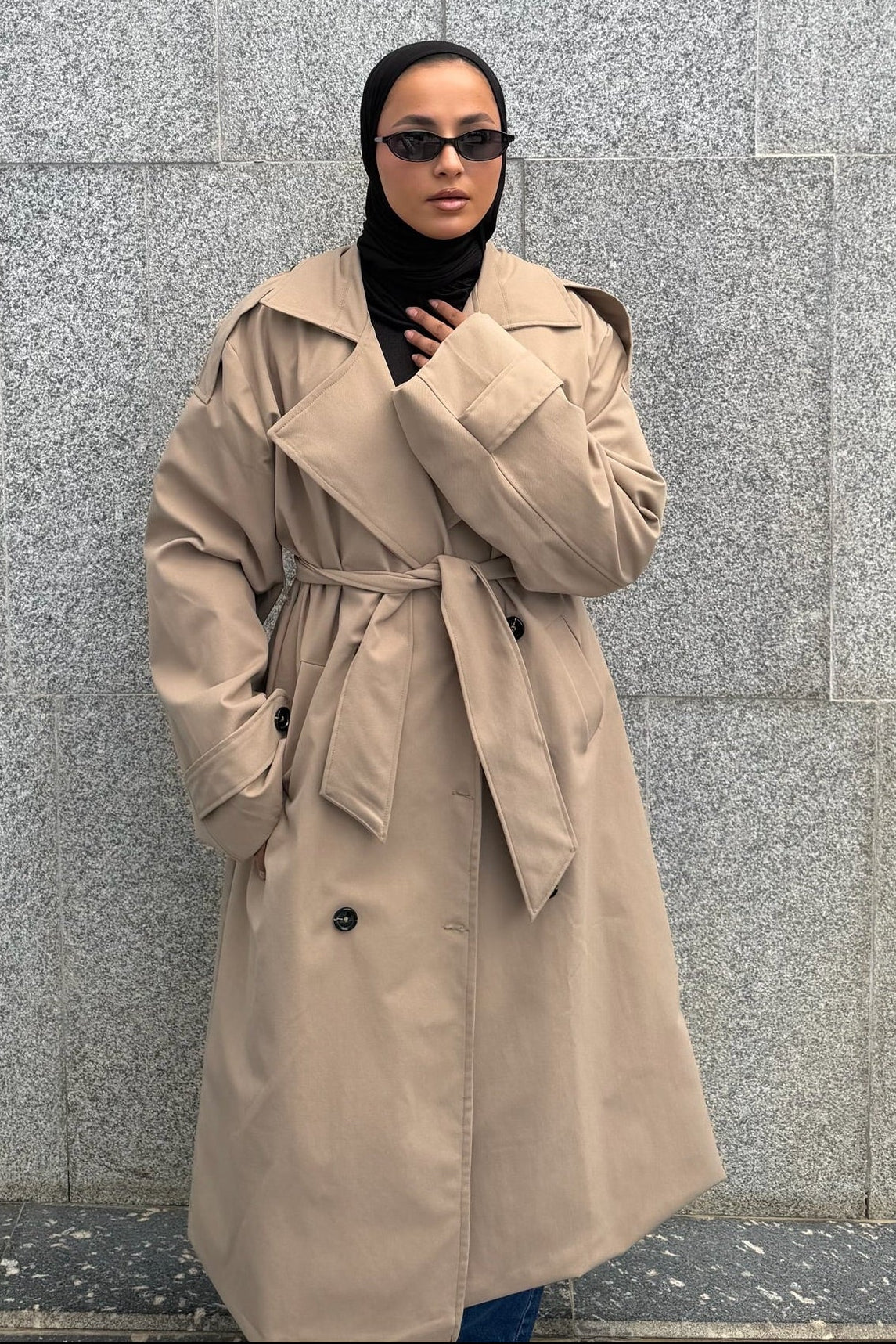 The City Coat In Beige