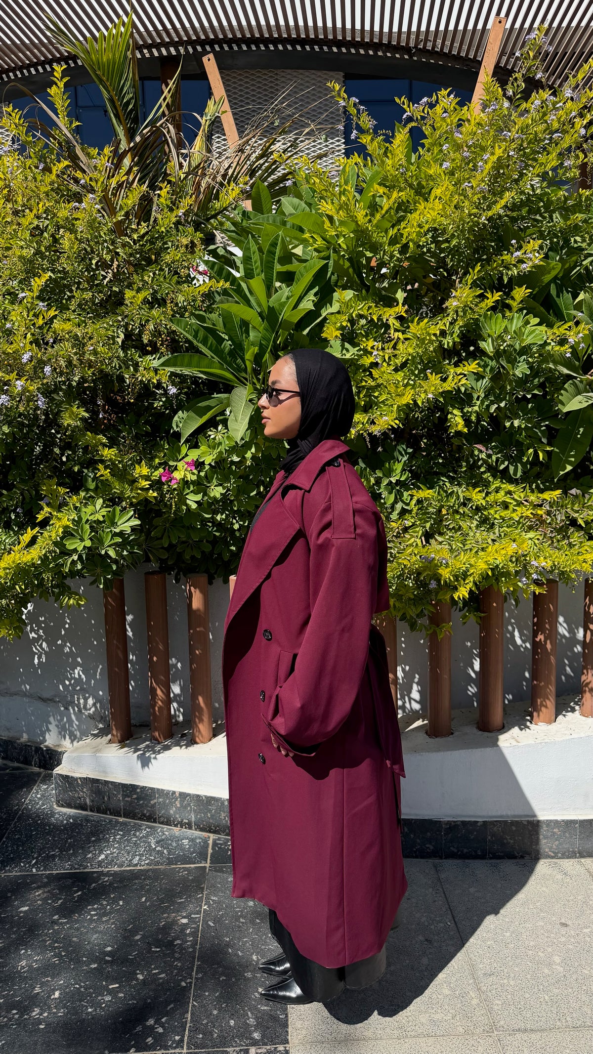 The City Coat In Burgundy