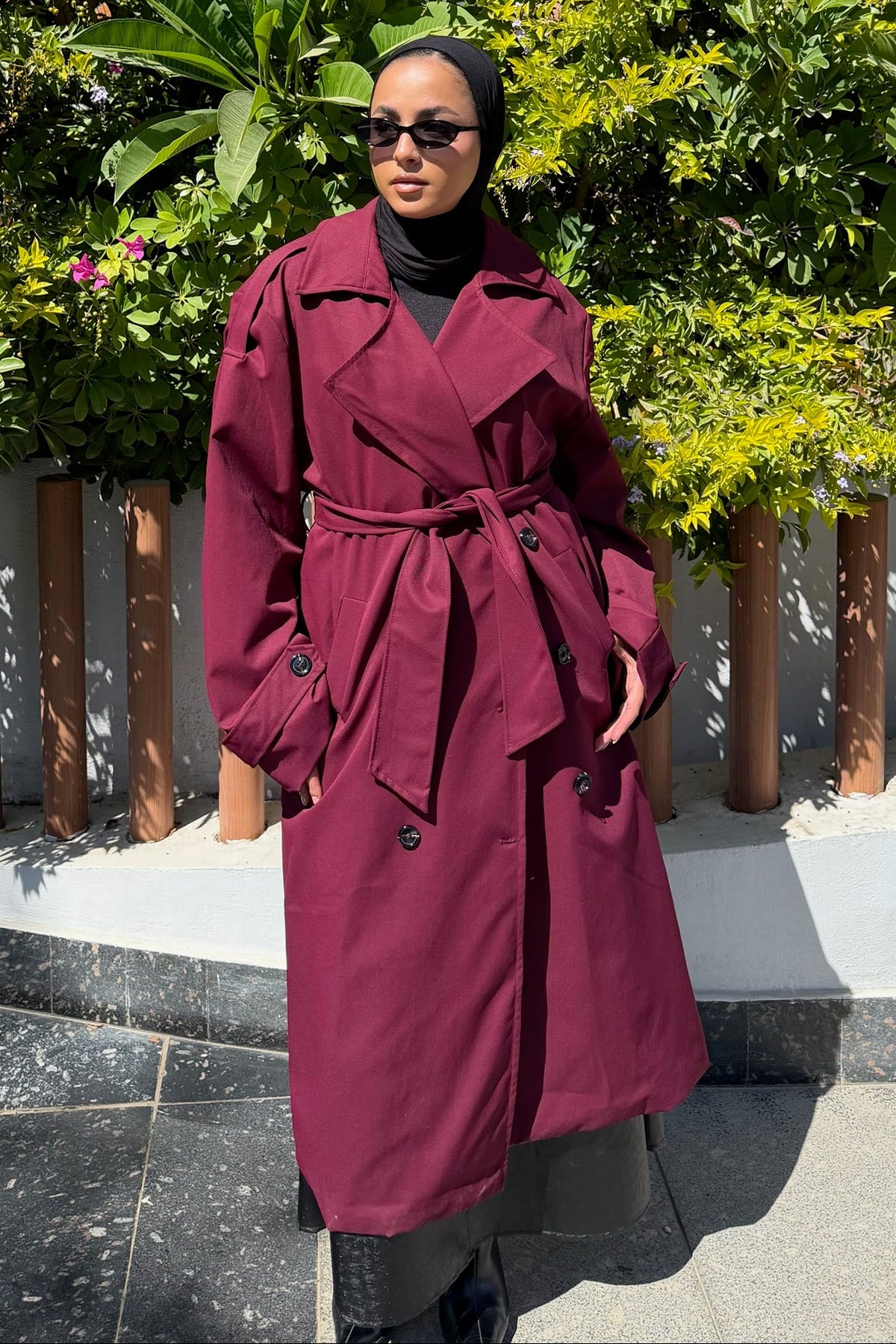 The City Coat In Burgundy