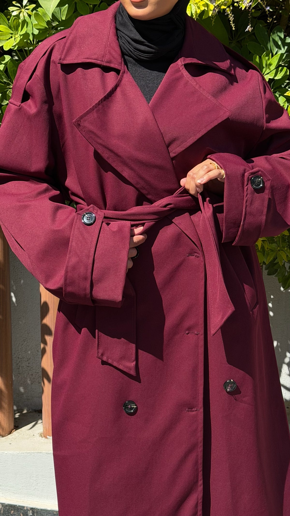 The City Coat In Burgundy