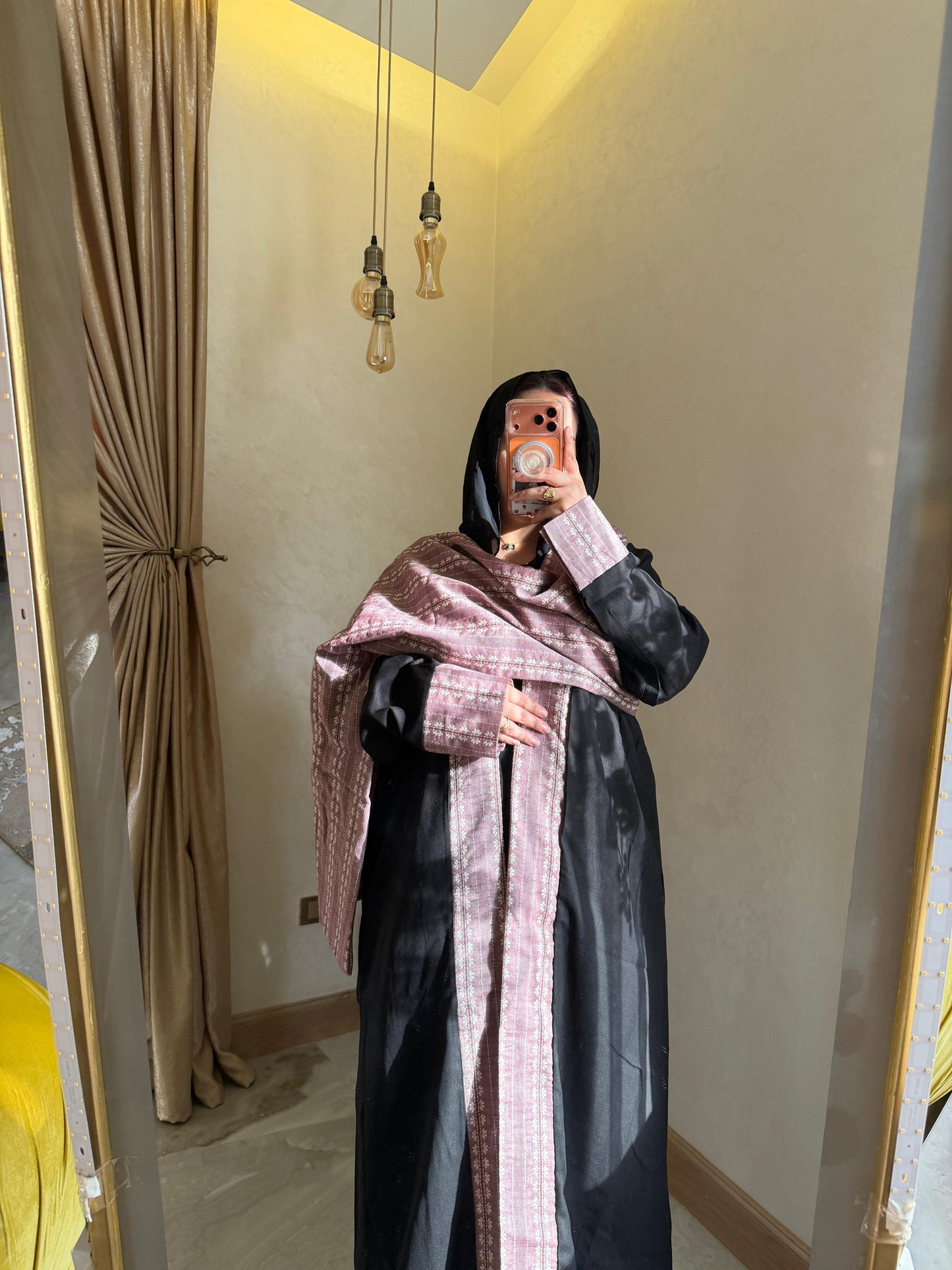 Embroidered Black Kaftan