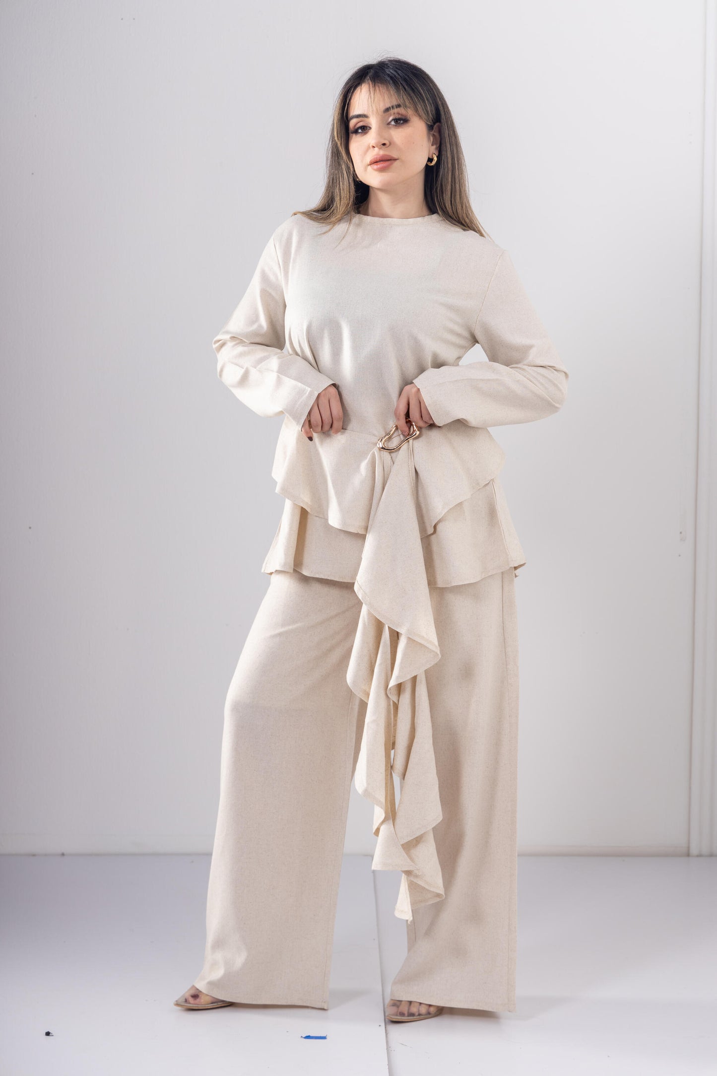Ivory Soft Drape pants