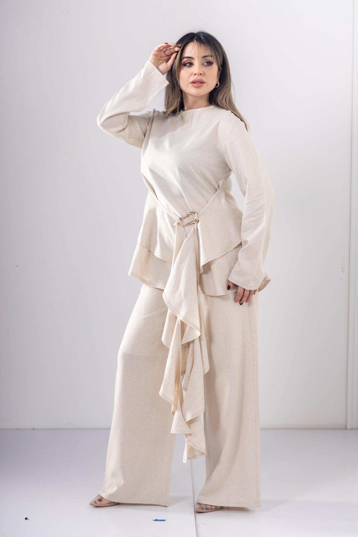 Ivory Soft Drape pants