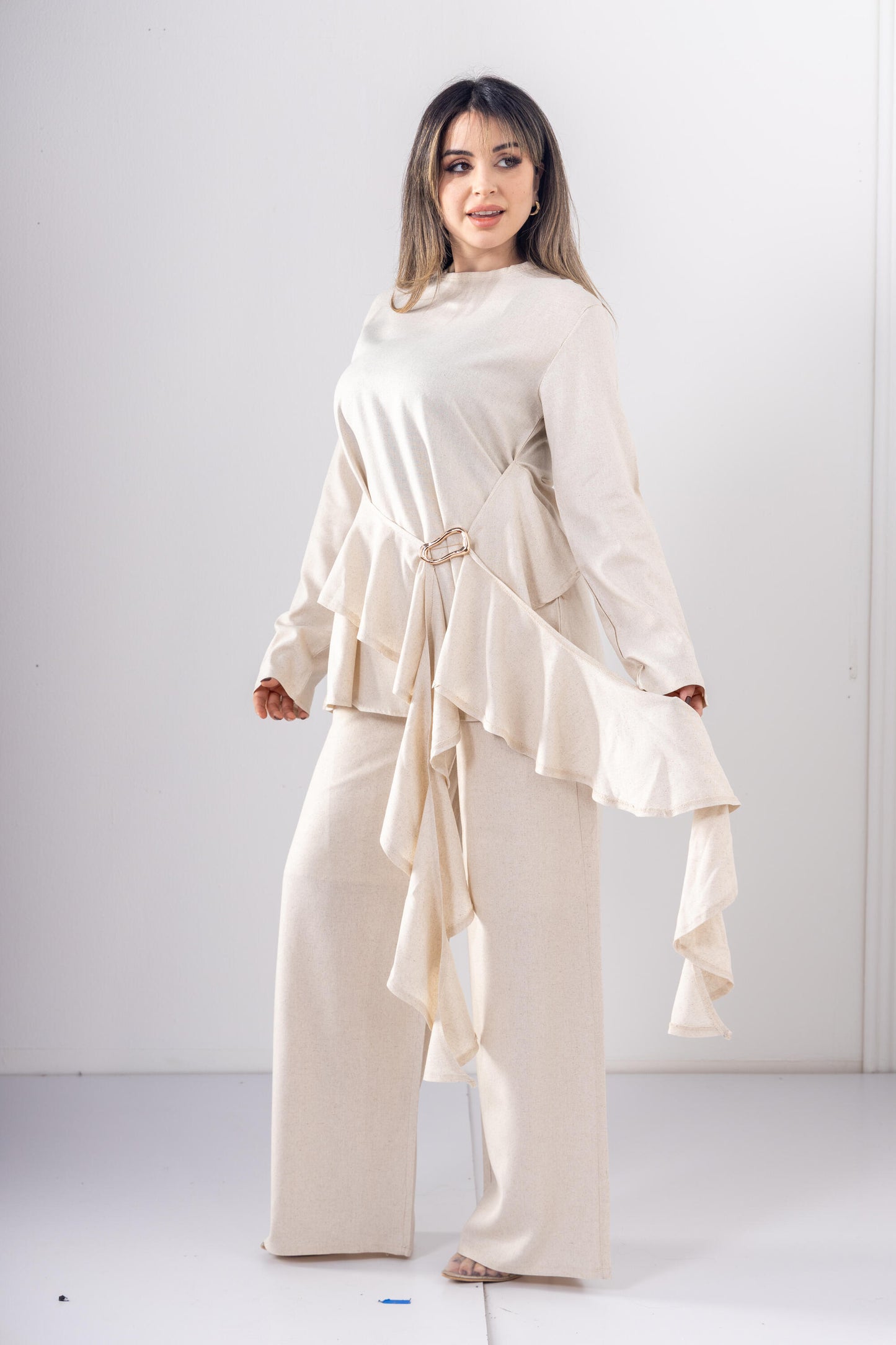 Ivory Soft Drape pants
