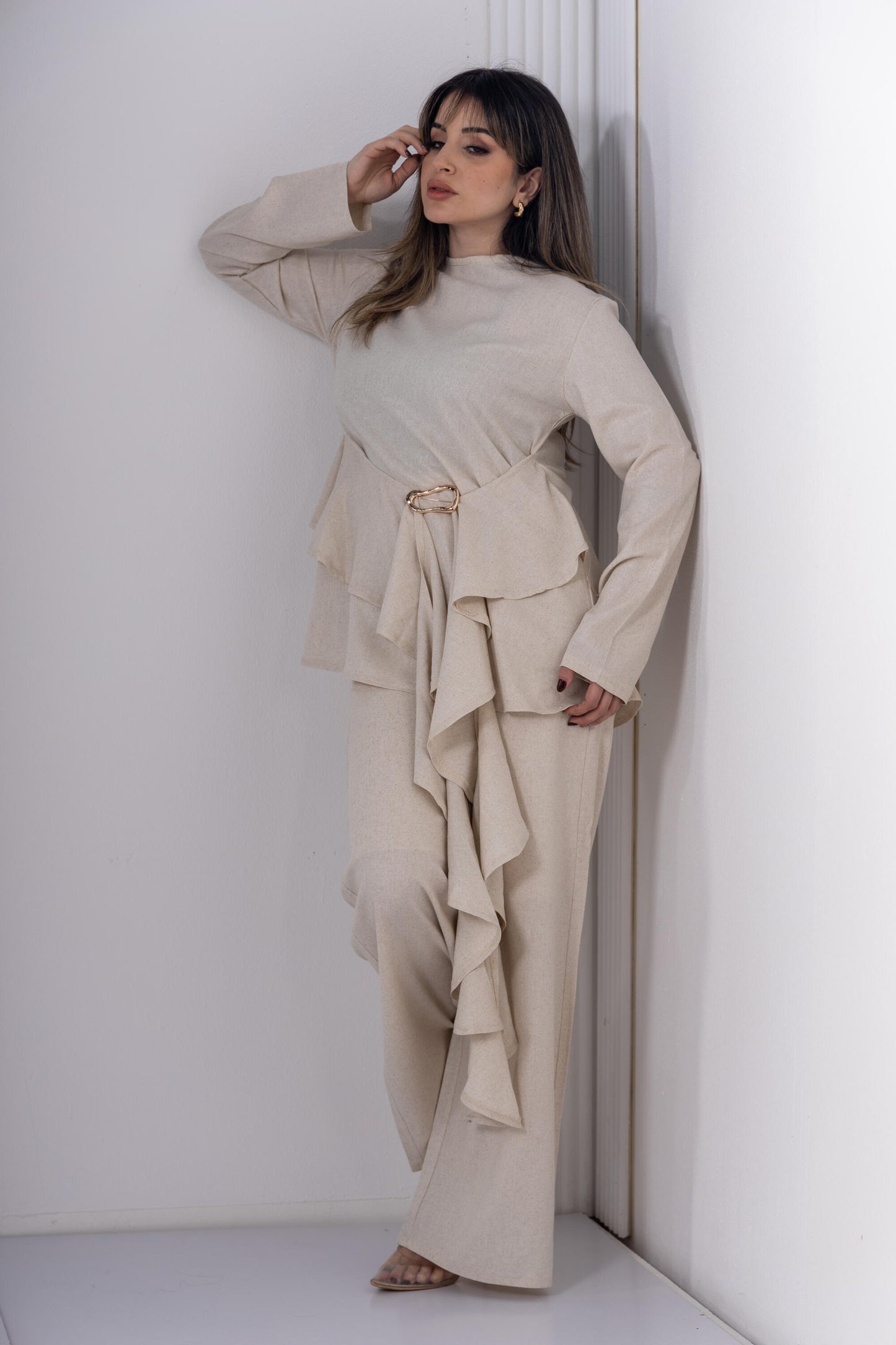 Ivory Soft Drape pants
