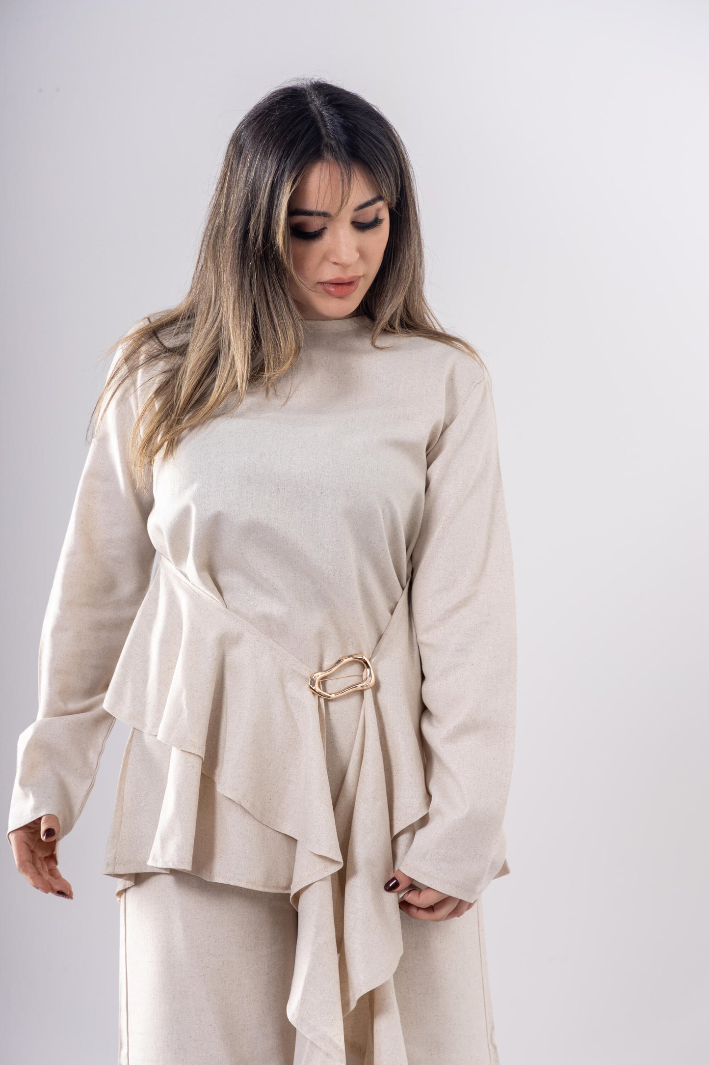 Ivory Soft Drape pants