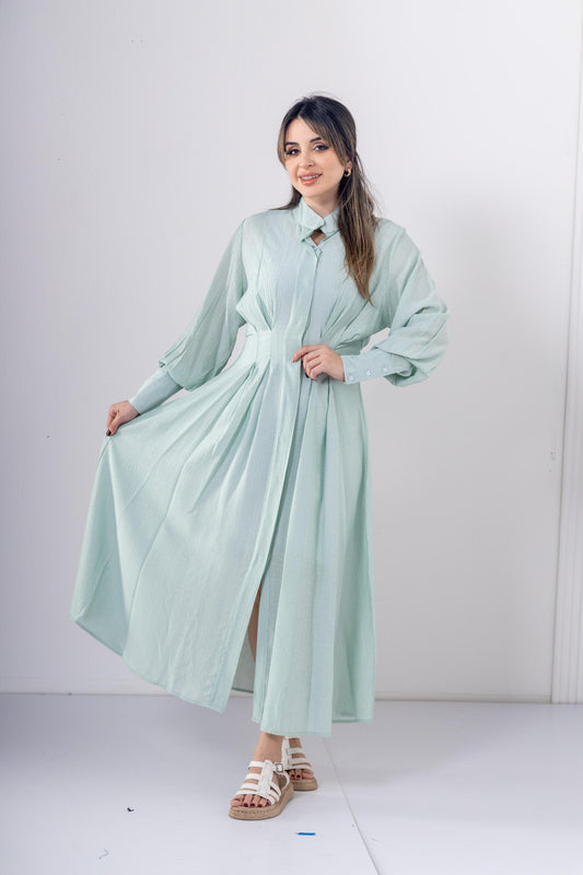 Cloud Waist Midi in Mint