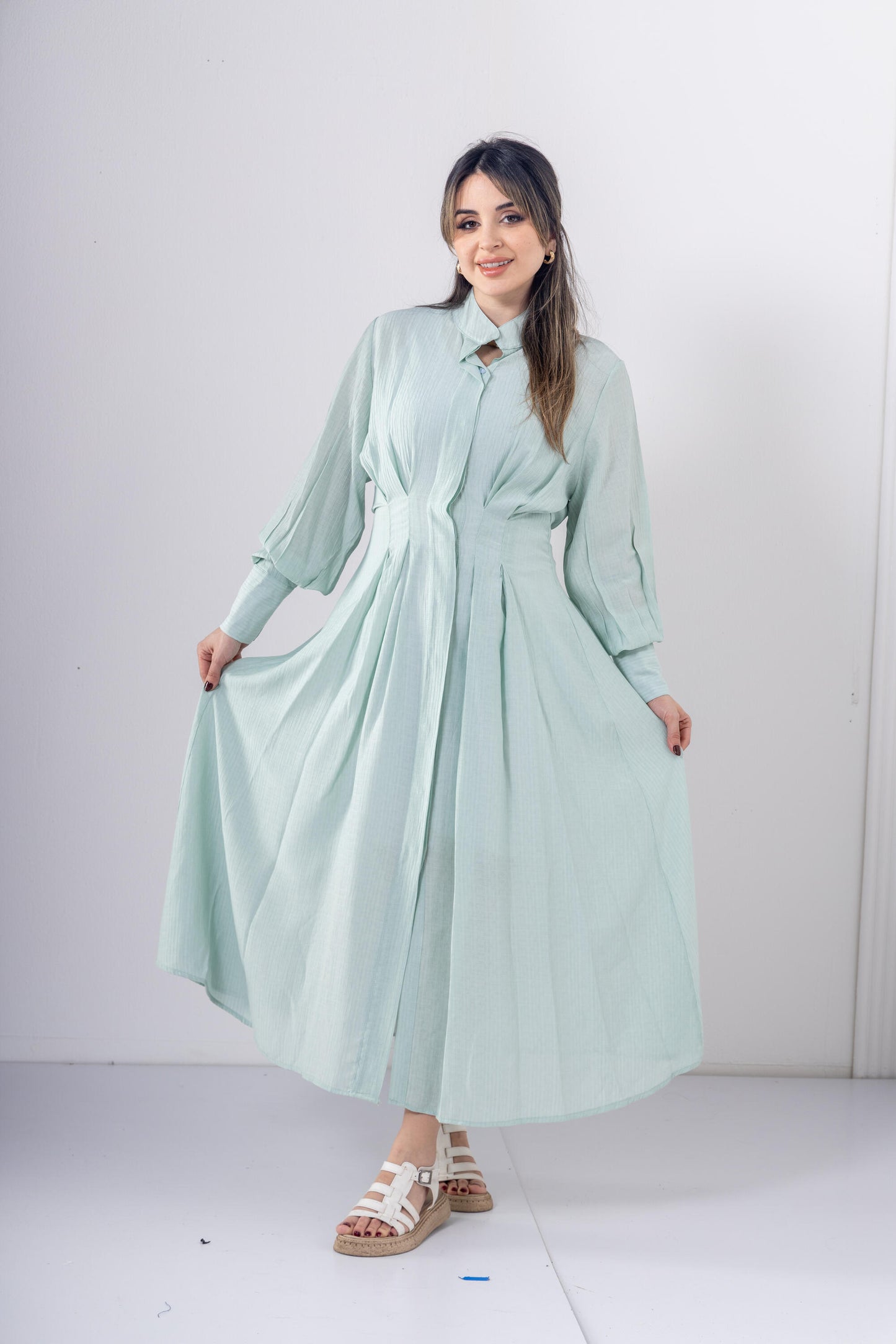 Cloud Waist Midi in Mint