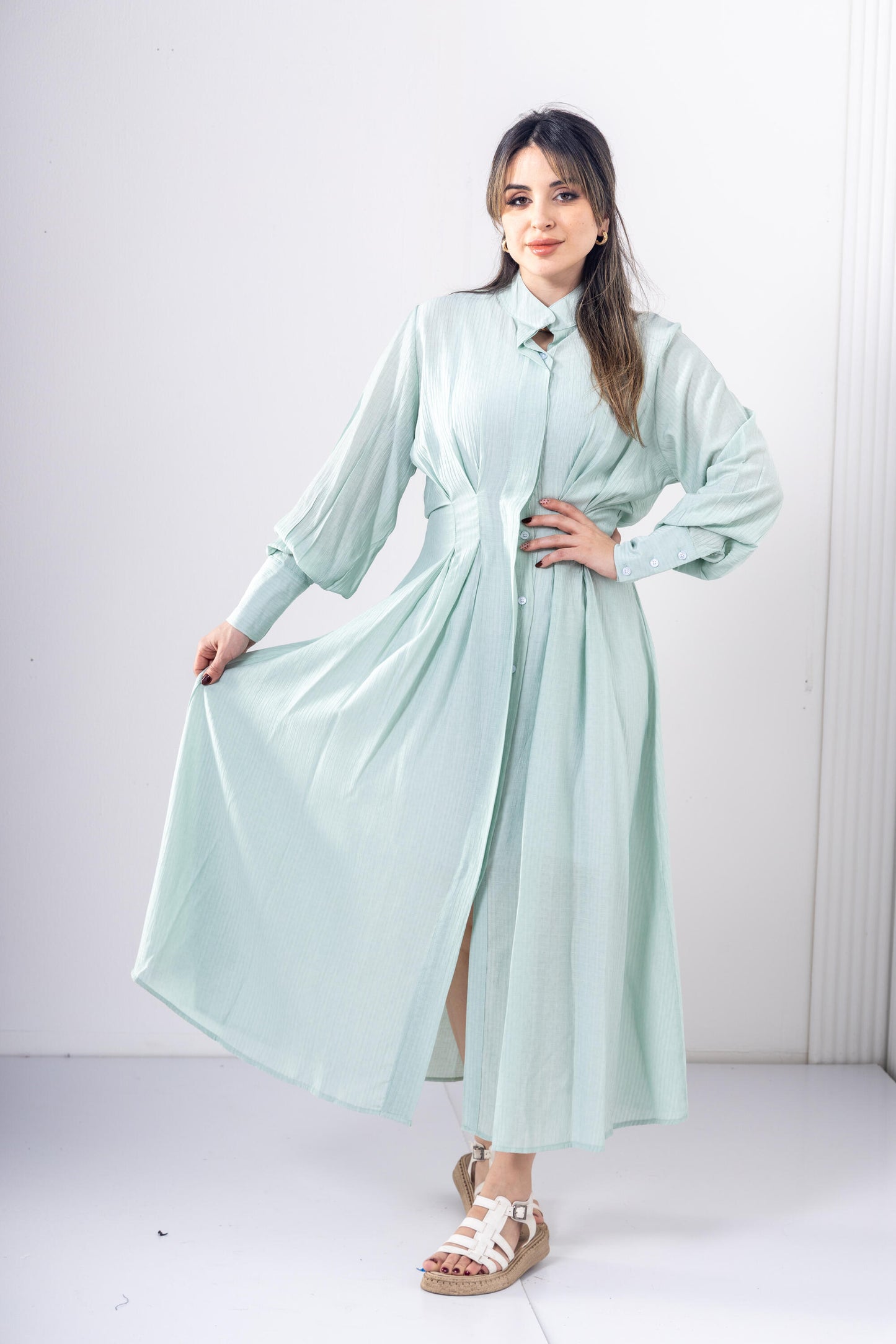 Cloud Waist Midi in Mint