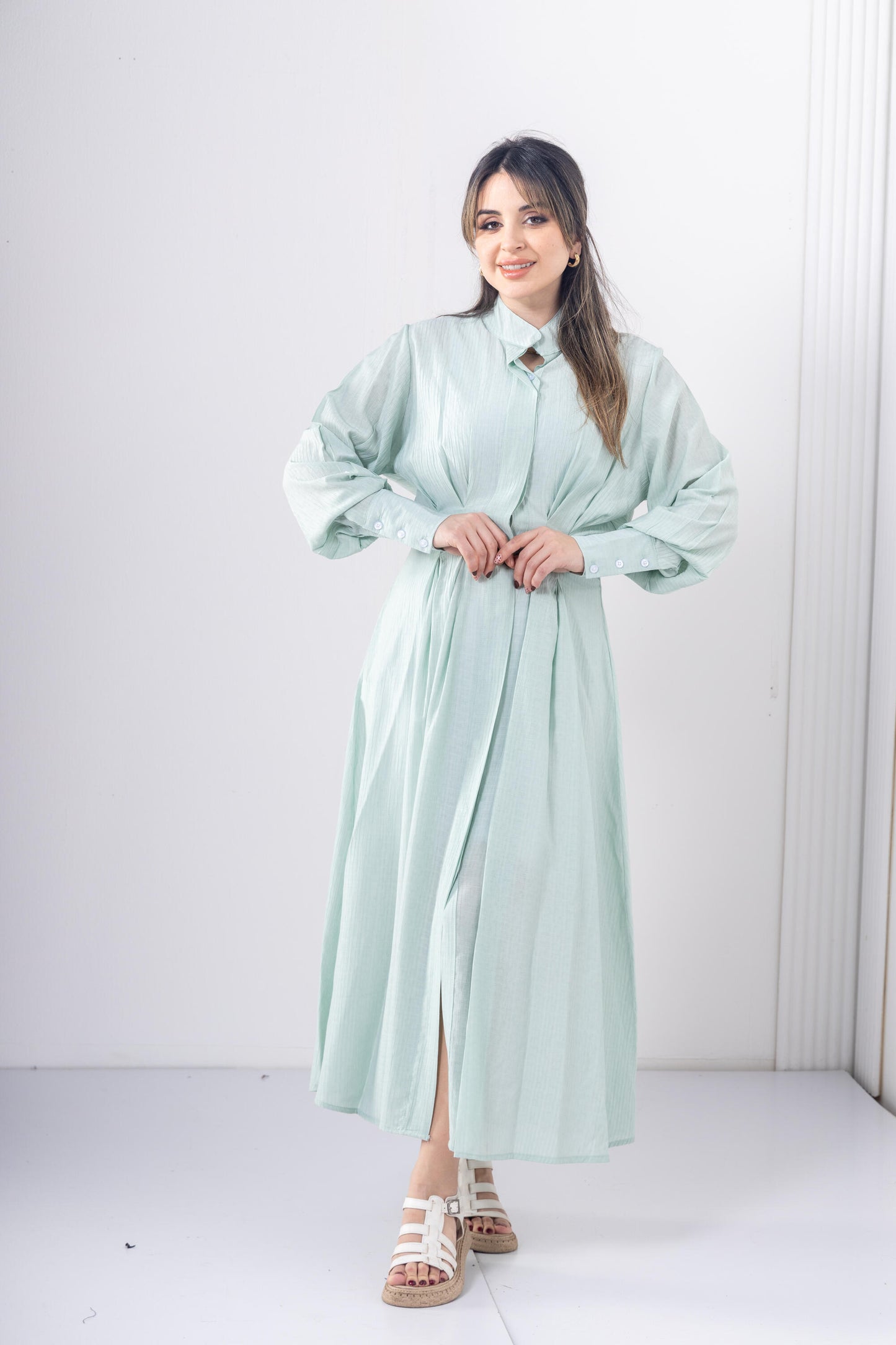 Cloud Waist Midi in Mint