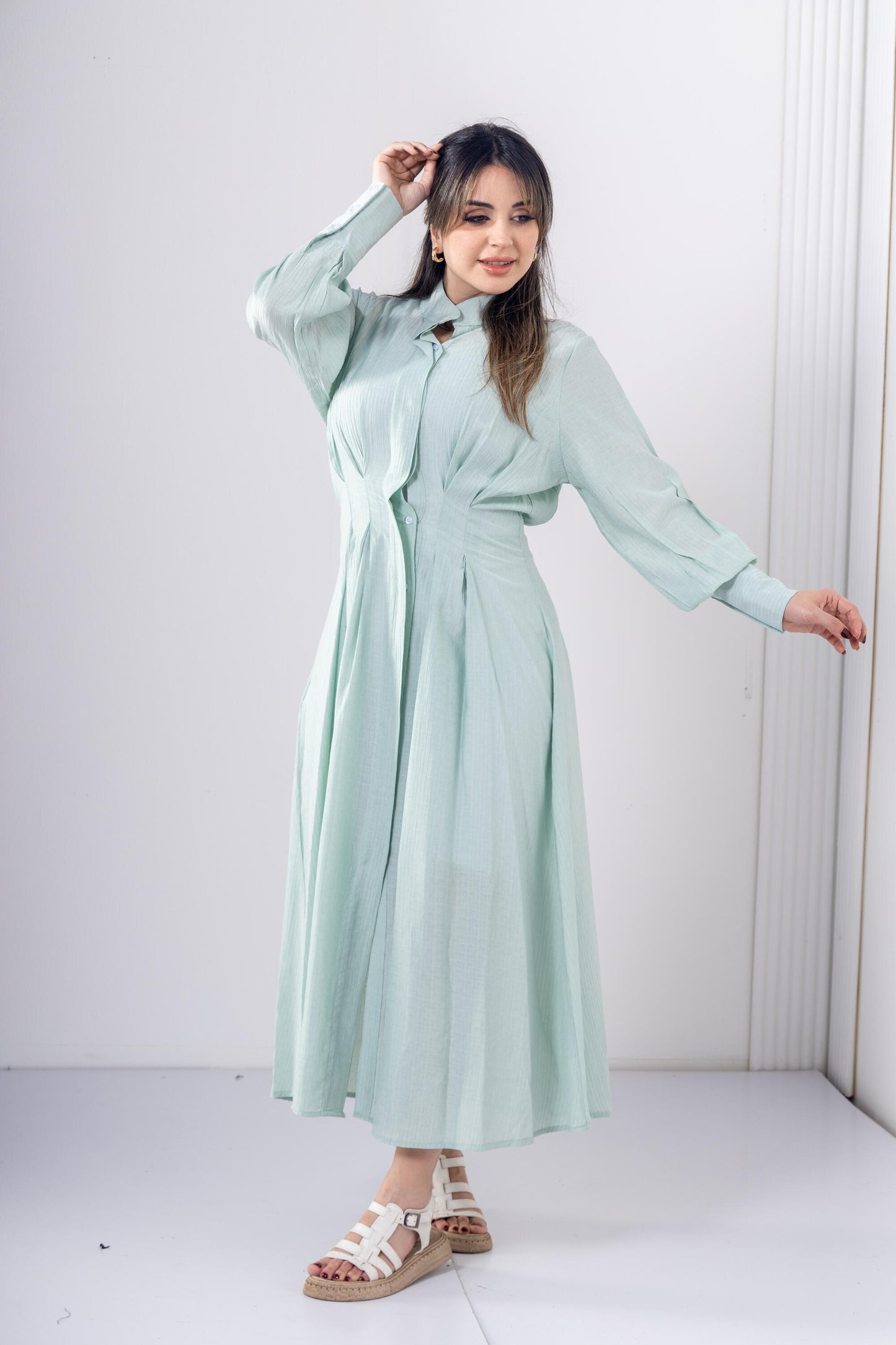 Cloud Waist Midi in Mint