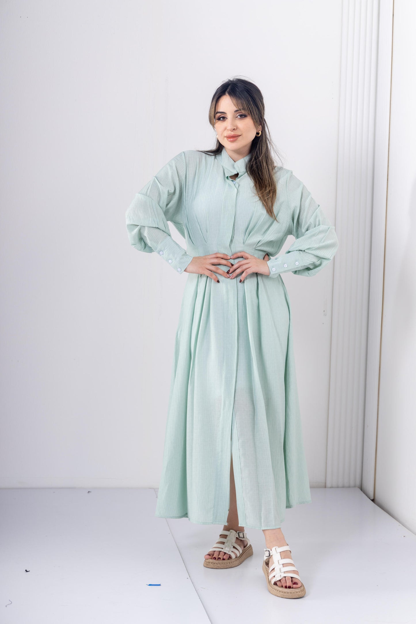 Cloud Waist Midi in Mint