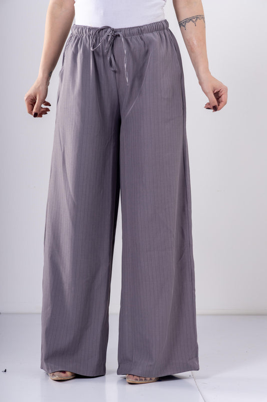 Dark Grey Pinstriped Pants