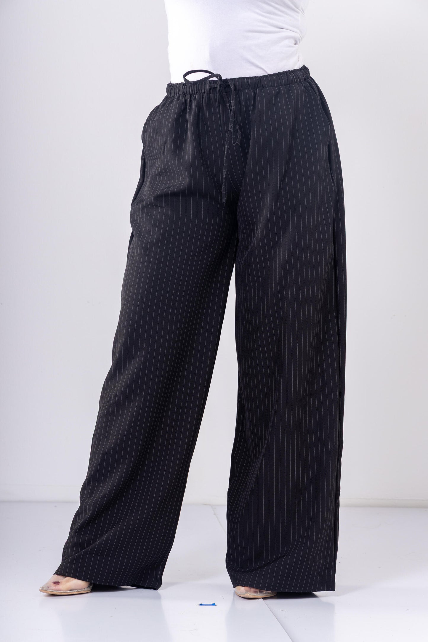 Black Pinstriped Pants