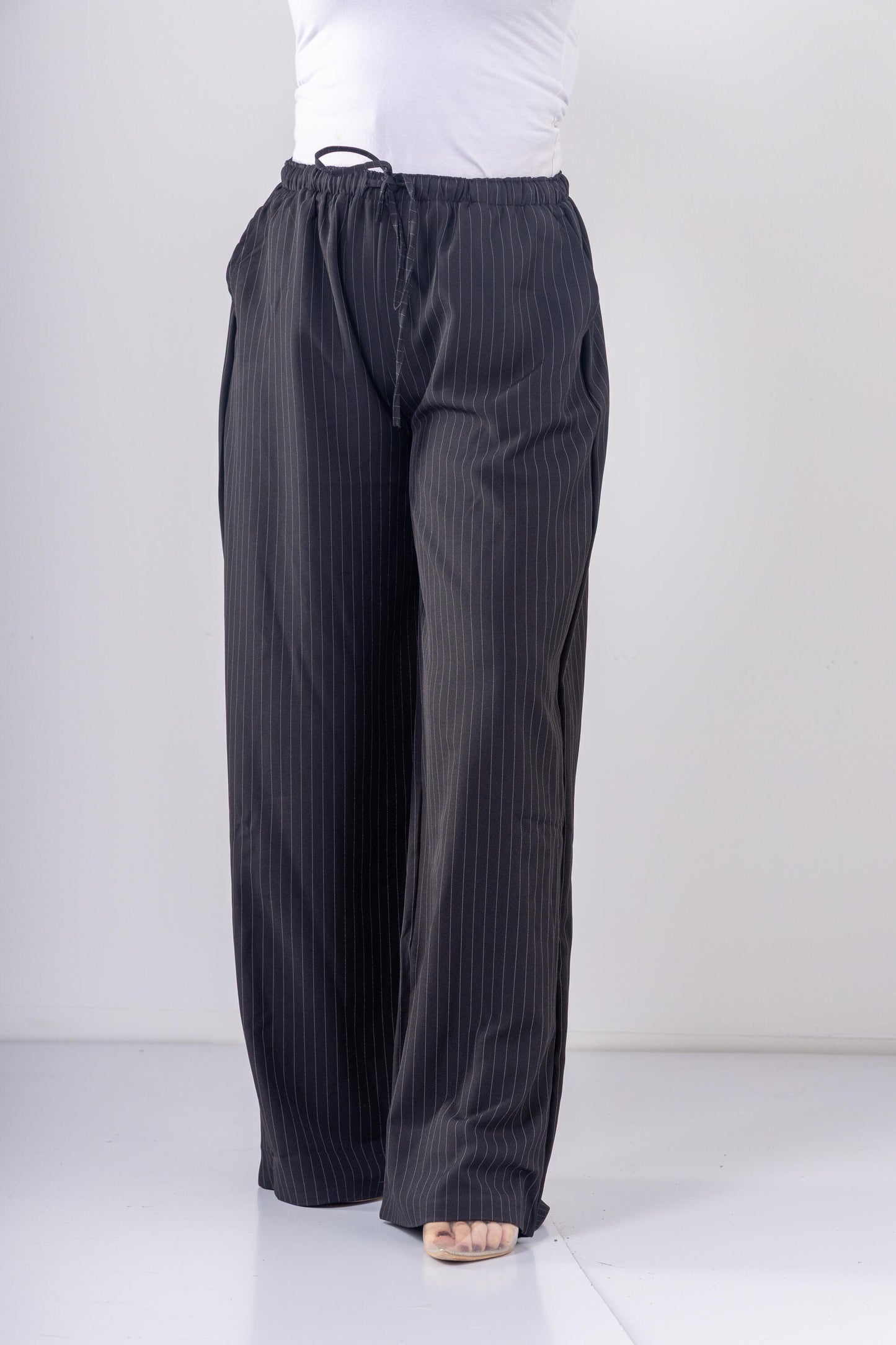 Black Pinstriped Pants